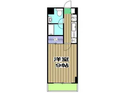 アルビオン(1K/7階)の間取り写真