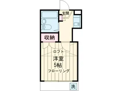 DRホームズ千歳船橋(1K/1階)の間取り写真