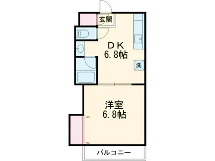 成城島田マンション(1DK/1階)の間取り写真