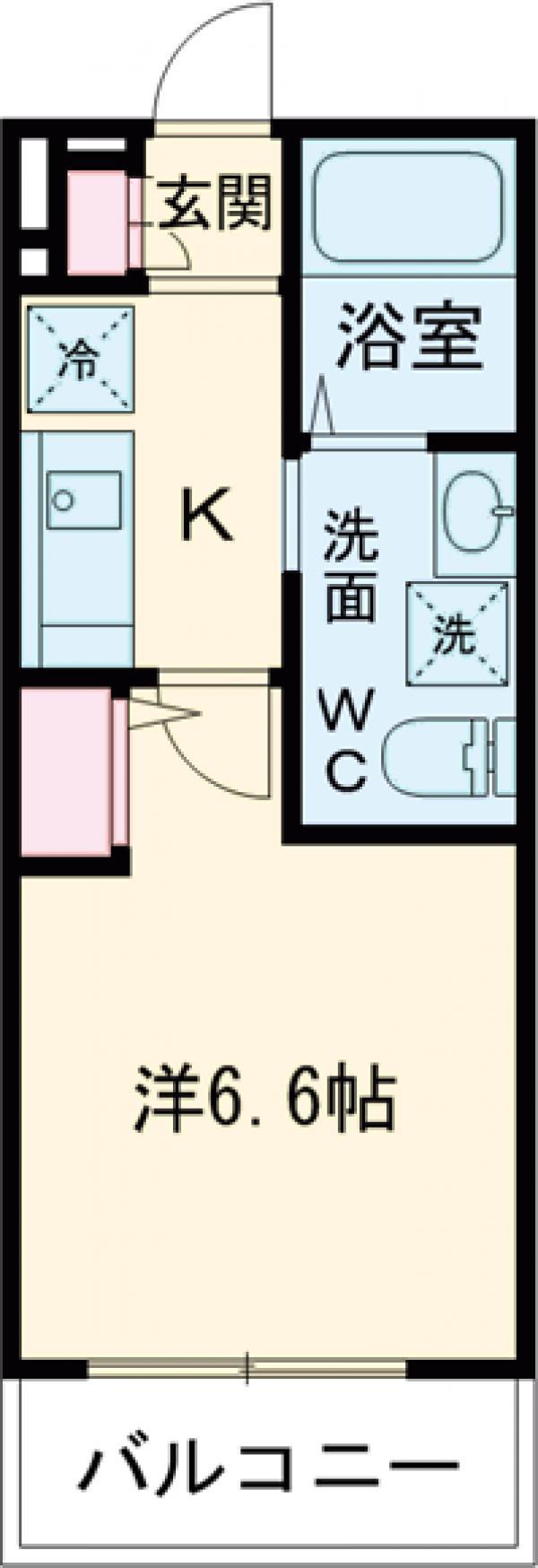 ES TRUTH KAMEARI(ワンルーム/5階)の間取り写真