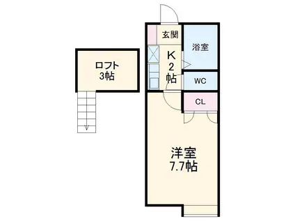 シェリール・ミニC(1K/1階)の間取り写真