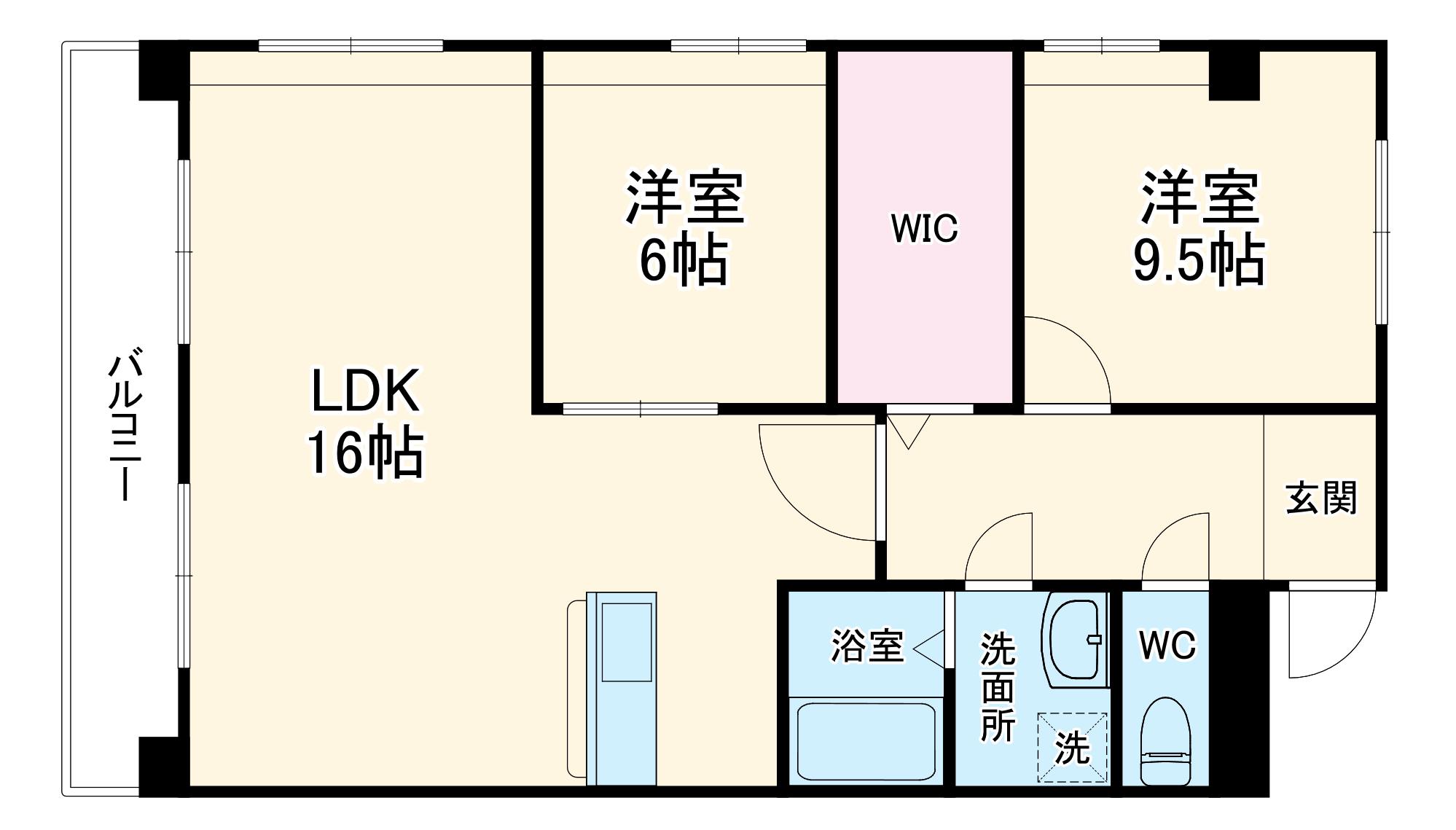 CENTRAL COURT Ⅱ(2LDK/4階)の間取り写真