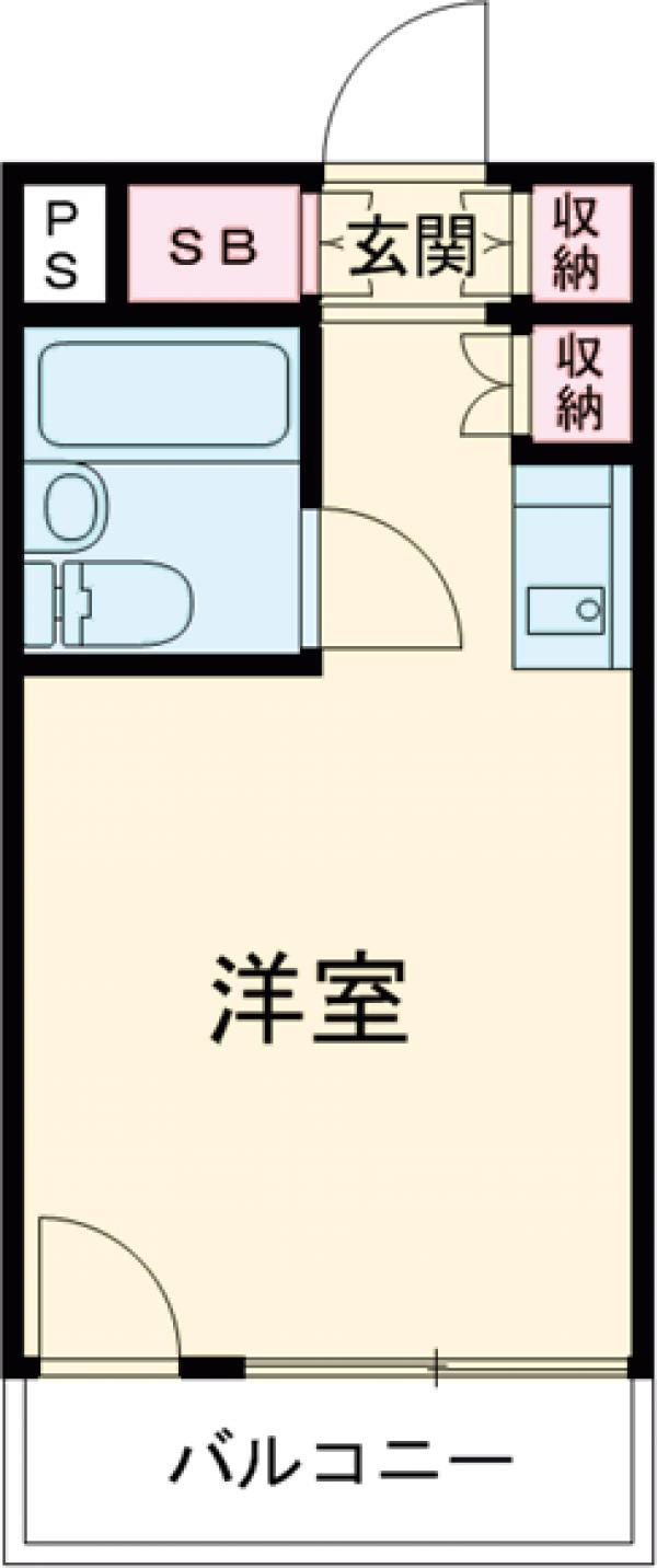 ノアール(ワンルーム/3階)の間取り写真