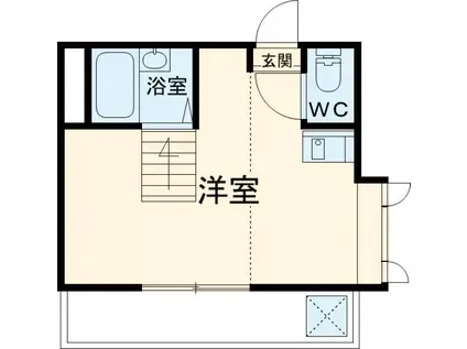飯野アパート(ワンルーム/2階)の間取り写真
