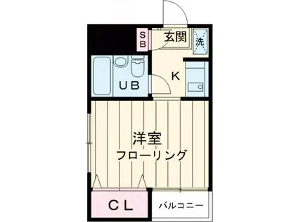 メインステージ池袋本町第2(1K/4階)の間取り写真
