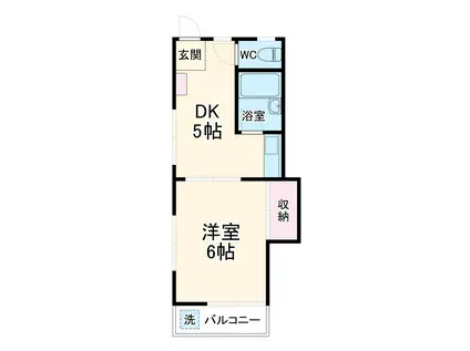 ドルフィンオオヤ(1DK/2階)の間取り写真