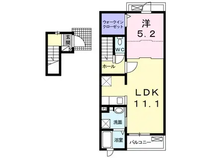 リバーサイド横浜Ⅰ(1LDK/2階)の間取り写真