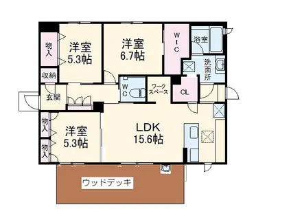シャーメゾン アリビオ(3LDK/1階)の間取り写真