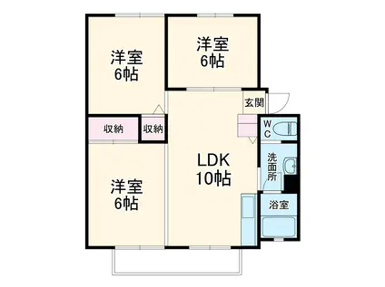 パレーシャル太平台1(3LDK/2階)の間取り写真