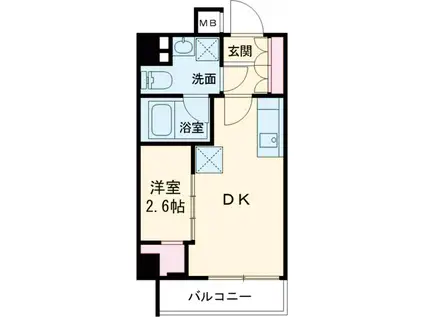 アーバネックス西新宿Ⅱ(1DK/3階)の間取り写真