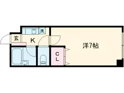 シャルレ早稲田(1K/1階)の間取り写真