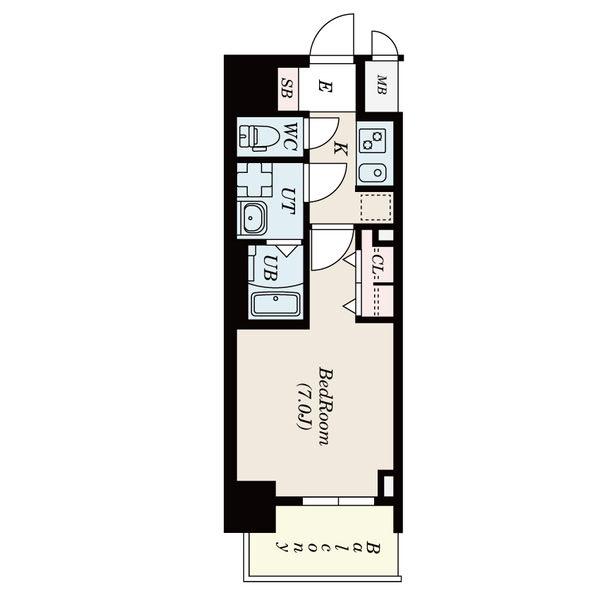 S-RESIDENCE名駅ノース(1K/2階)の間取り写真