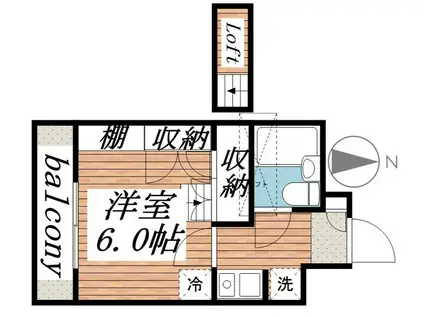 ジュネパレス座間12B(1K/1階)の間取り写真