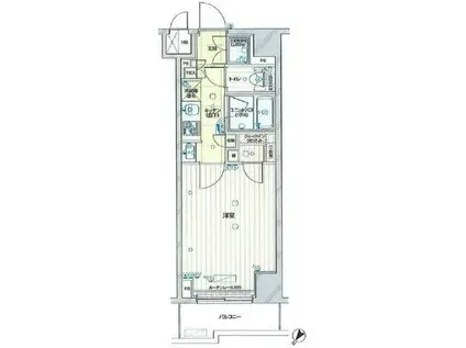 ルーブル王子本町(1K/4階)の間取り写真