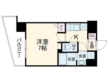 S-RESIDENCE浅間町(1K/10階)の間取り写真