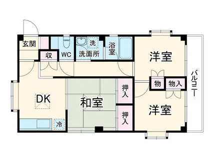 りむあビル(3DK/3階)の間取り写真