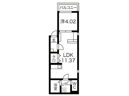 STORIA本陣(1LDK/2階)の間取り写真