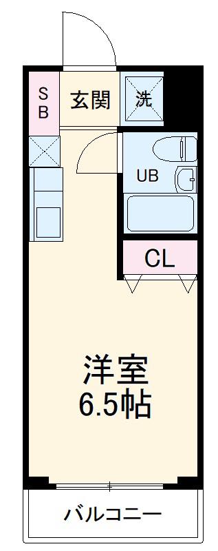 クレセントコート柏(ワンルーム/1階)の間取り写真