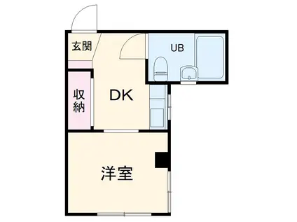 大倉ビル(1DK/4階)の間取り写真