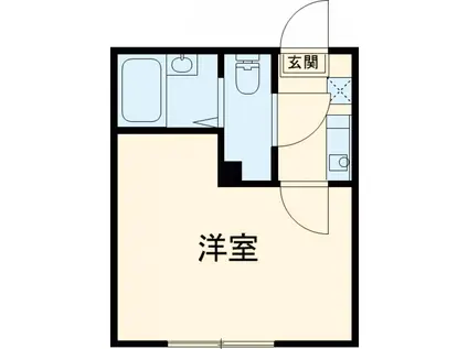 サンフォート小岩(1K/2階)の間取り写真