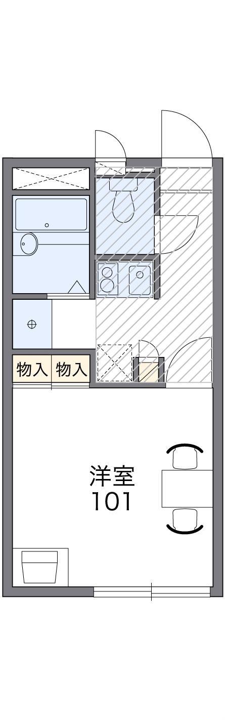 レオパレスイーストⅡ(1K/2階)の間取り写真