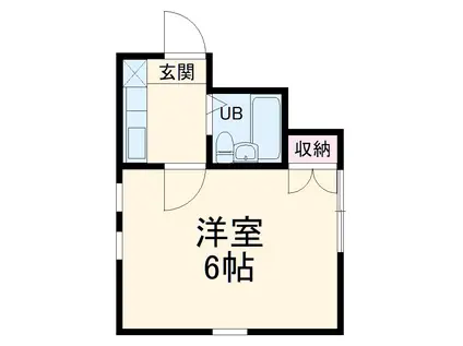 ジュネパレス稲毛東(1K/4階)の間取り写真