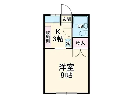 フジハイツ羽鳥(1K/1階)の間取り写真