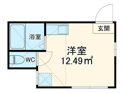 ユナイト川崎ネイリーザックス(ワンルーム/2階)の間取り写真