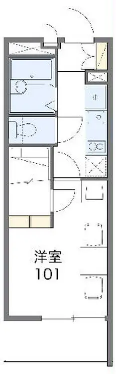 レオパレスグランド オープリー 1階階 間取り