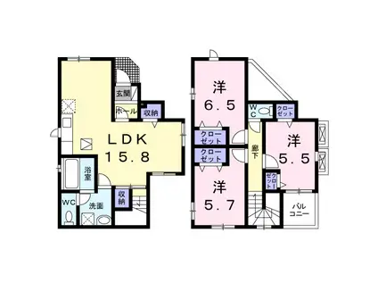 南海電鉄泉北線 和泉中央駅 徒歩18分 2階建 築5年(3LDK)の間取り写真