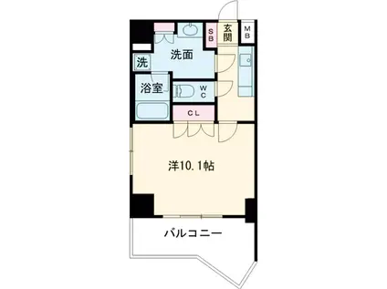 カスタリア大塚2(1K/9階)の間取り写真