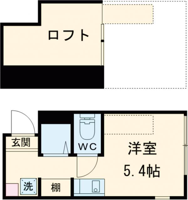 ハーモニーテラス西新小岩Ⅱ(ワンルーム/2階)の間取り写真