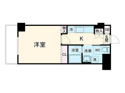 クライテリア東戸塚(1K/2階)の間取り写真