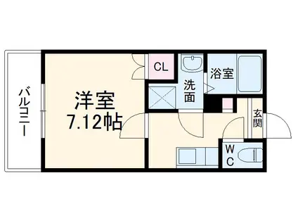 ジーメゾン大宮日進ウエスト(1K/3階)の間取り写真