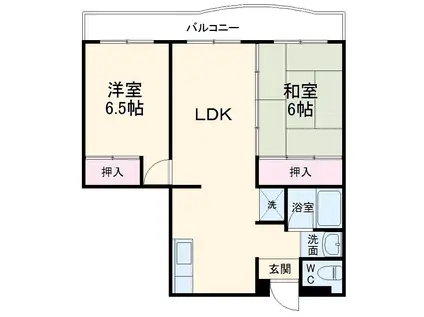 イトーハイツ(2LDK/3階)の間取り写真