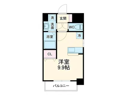 THE RESIDENCE SHIGAHONDORI(ワンルーム/4階)の間取り写真