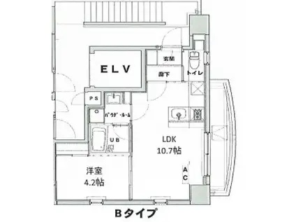 オールメゾン西荻窪(1LDK/3階)の間取り写真