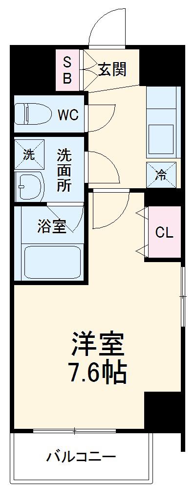 K SMART 小牧(1K/4階)の間取り写真