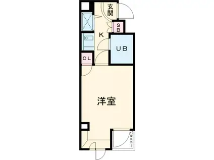 プレール平和島(1K/5階)の間取り写真