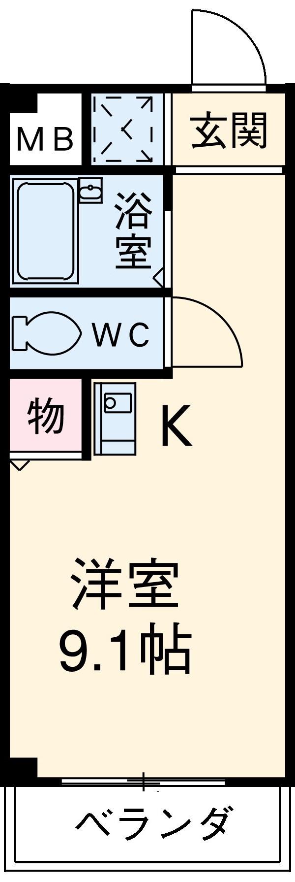 メゾン永森(ワンルーム/3階)の間取り写真