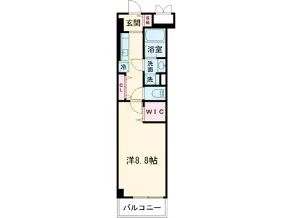 トレジャー西八王子(1K/1階)の間取り写真