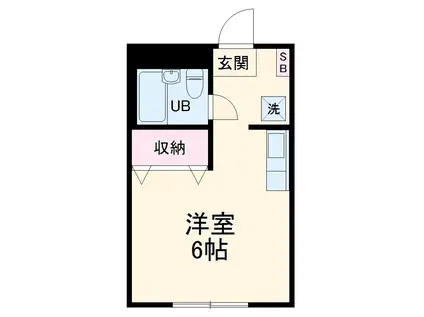 ラポート船橋(ワンルーム/2階)の間取り写真