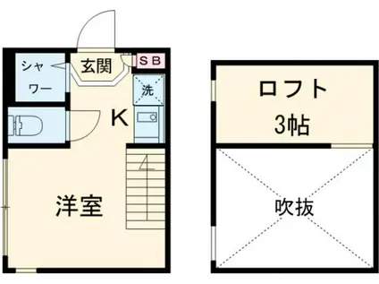 ハーモニーテラス西小岩5(ワンルーム/1階)の間取り写真