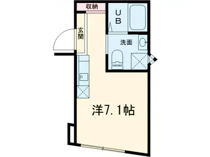 ミックメゾン(ワンルーム/1階)の間取り写真