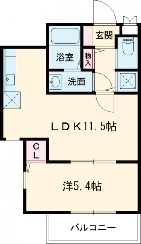 MAISON SA Ⅷ(1LDK/2階)の間取り写真