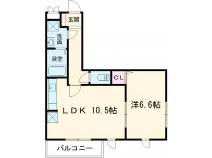 MAISON SA Ⅷ(1LDK/3階)の間取り写真