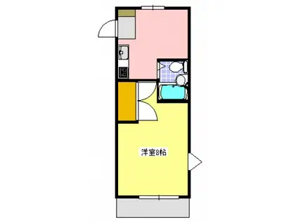 グランディール西焼津(1K/3階)の間取り写真