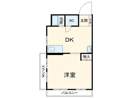 ふじよしマンション(1K/4階)の間取り写真