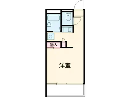 レオパレスねむの木(1K/1階)の間取り写真