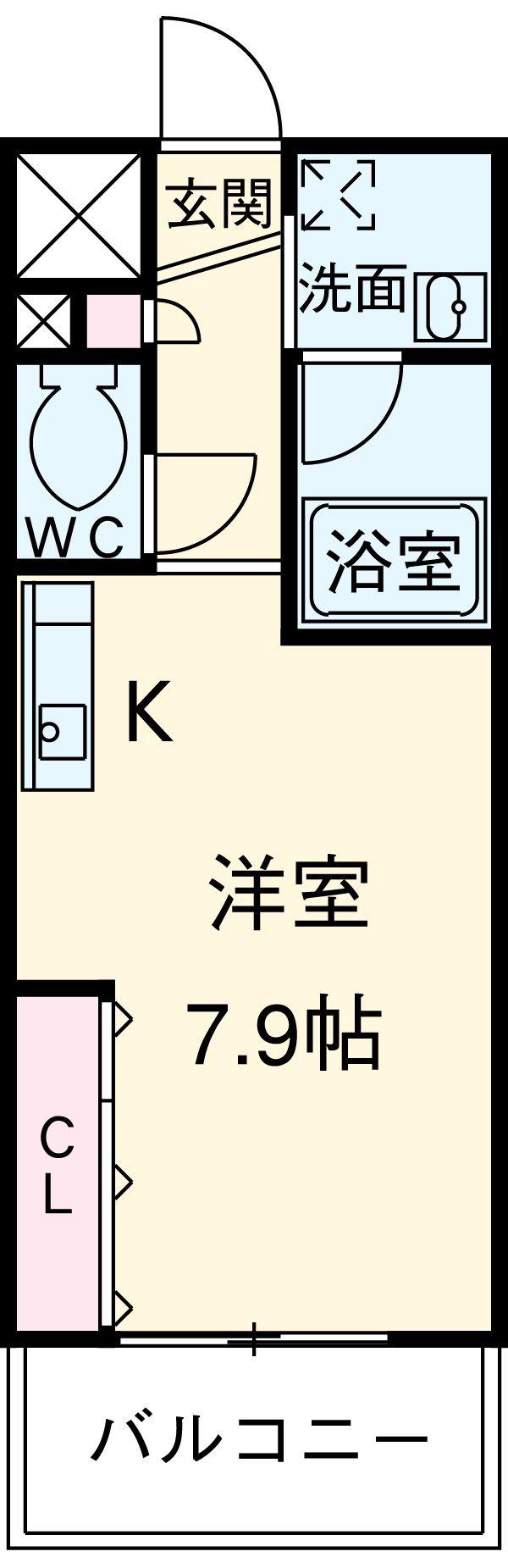 エスポアール泉(ワンルーム/8階)の間取り写真